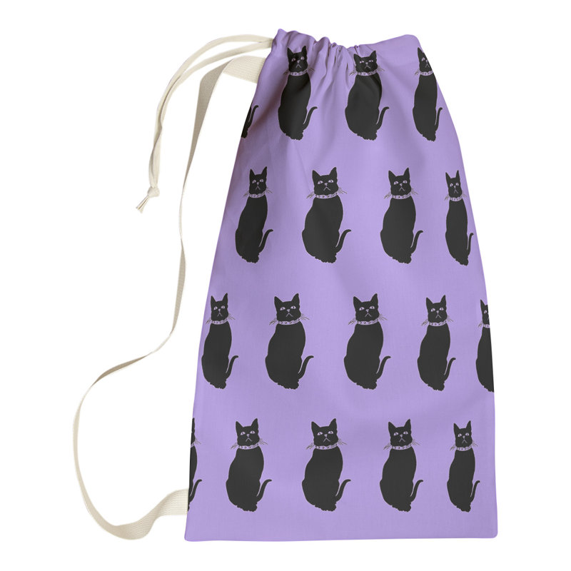 Hansard Fabric Laundry Bag with Handles, Large (64" H x 20" W x 1.5" D)", Purple