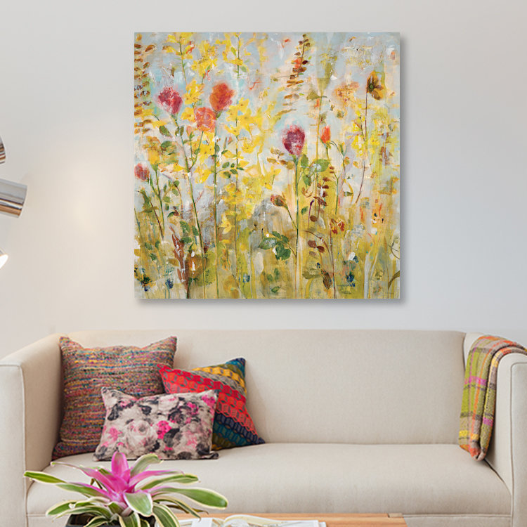 «Spring Medley», reproduction sur toile, H 12 po x l 12 po x P 0,75 po, Pas de tapis, Toile tendue
