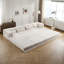 Canapé à compression Mahjong, canapé-lit convertible au sol, canapé modulaire modulaire désossé DIY, aucun assemblage requis, tissu polaire circulaire, surdimensionné à 4 places avec 2 repose-pieds, blanc-97465834