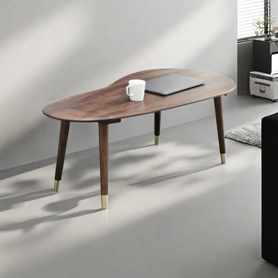 Solid wood coffee table made by hand smooth