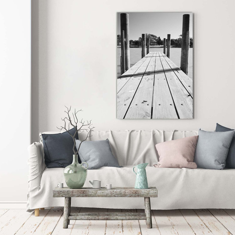 Wooden Pier - Wrapped Canvas Print