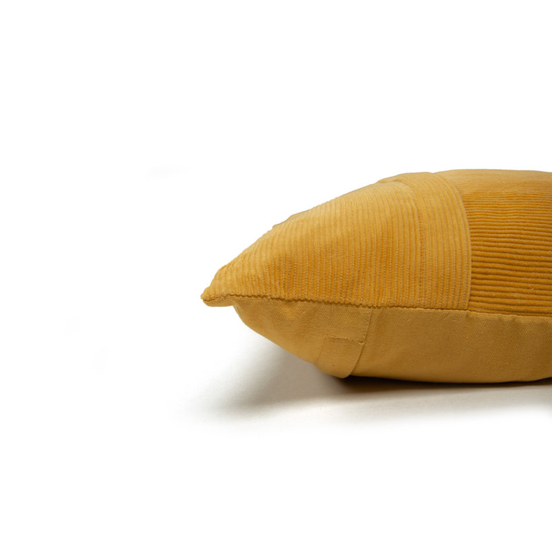 Coussin en coton Brockett, Jaune