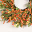 24 po de brindille rustique artificielle, verdure, feuillage, grappe, baies, fleurs sauvages, récolte d'automne, porte d'entrée, couronne, décor de l'Action de grâce
