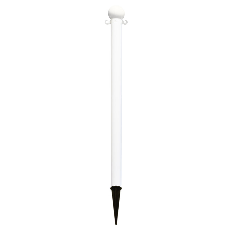 Poteau de sol Deluxe, H 35 po x l 2 po x P 2 po, Blanc