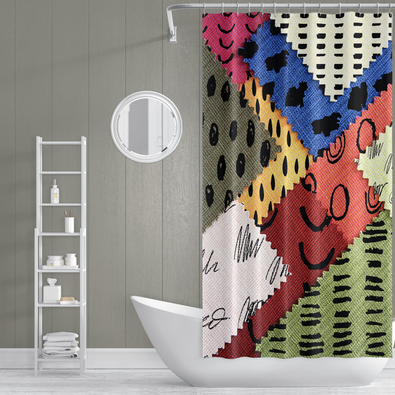 Rideau de douche simple Mona, H 83 po x l 70 po