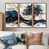 Toile avec cadre flottant brun
