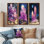 Cristaux énergétiques roses et mauves à la lune I - collection d'art mural Crystals