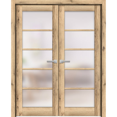 Portes françaises à panneaux en bois Quadro
