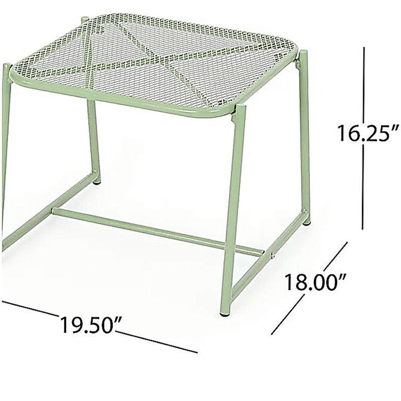 ELBA 15.5"H SIDE TABLE, Green