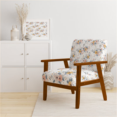 Chaise rembourrée Teens Florals - Fauteuil Bouquet Air - jaune