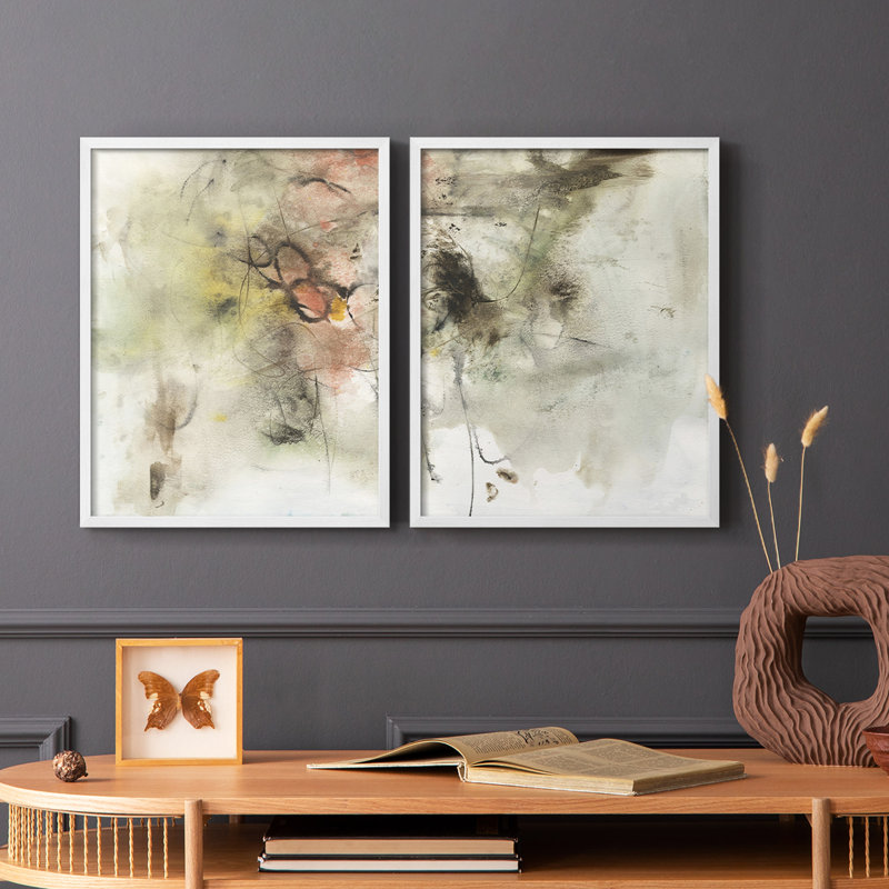 «Soft Inspiration III», reproduction encadrée de qualité supérieure - prête à être accrochée - aucun clou requis - aucun clou requis