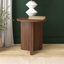 Table d'appoint ronde de 20 po en noyer satiné Anders-551887431