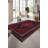 Denya Burgundy Color Moroccan Design Carpet Machine Woven Polyester & Cotton Yarn Area Rug-93877445