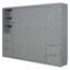 Grand lit escamotable mural avec placard, tiroirs et tablettes-1630845428