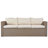 Evered 5 - Person Wicker Patio Dining Set with Rectangular Table , Cushions Included