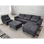 Canapé modulaire en microfibre avec repose-pieds Begraj-700082979-700082976
