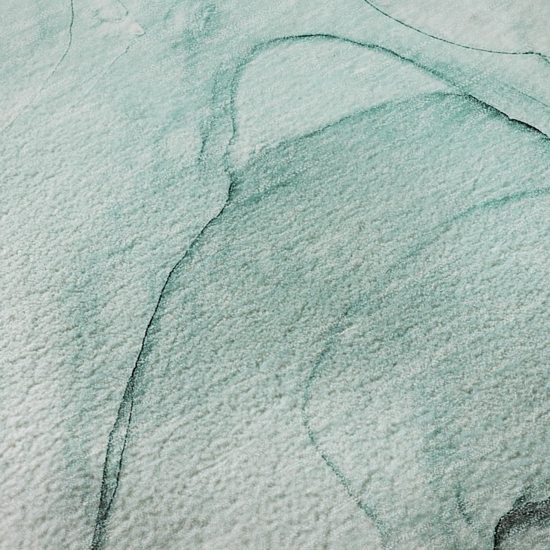 Premium Machine Washable Cerrito AMF502 Teal 10' x 14' Rug, Rectangle 10' x 14'
