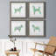 Tapisserie Labrador - ensemble de 4 impressions sur toile encadrées-1447455144-1447455145