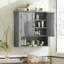 Armoire de rangement murale pour salle de bain, armoire murale multifonctionnelle avec tablettes réglables