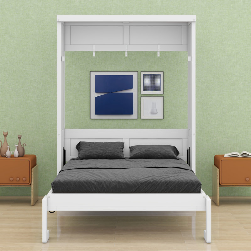 Lit escamotable qui se plie dans une armoire, Twin, White