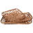 Set Of 3 Brown Rectangular Lattice Tobacco Table Top Baskets-50826588