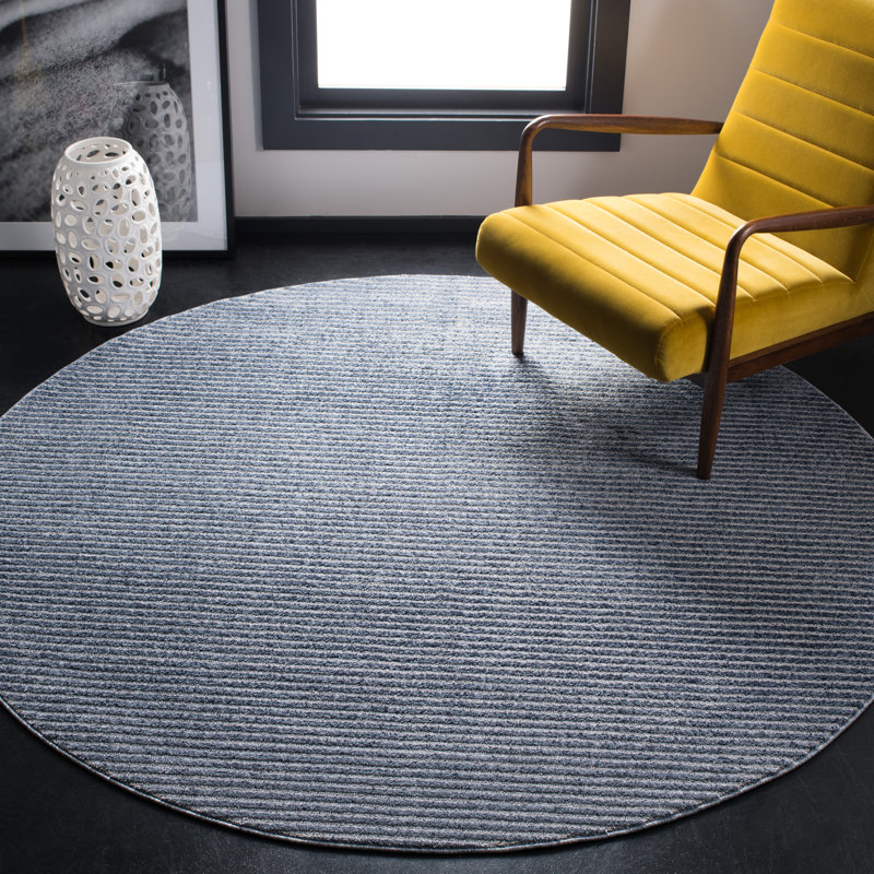 Tapis à rayures Breslin Performance, Circulaire 6 pi 7 po x 6 pi 7 po