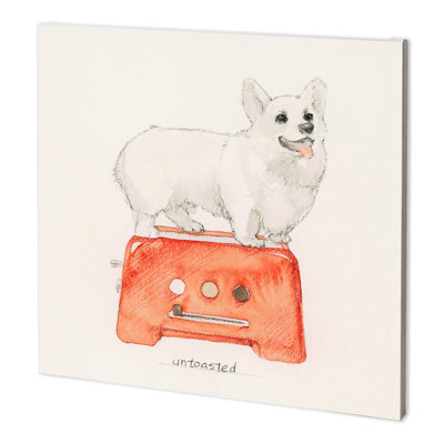 Corgi's Backery I a Hand Embelished Textured Canvas