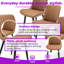 Ensemble de 4 chaises de salle à manger sans accoudoirs en cuir PU avec coussins épais et pieds en métal robustes-123167641