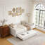 Lit de jour double avec canapé-lit rembourré avec rayures verticales, tissu en lin, beige-1215897317-1215914267