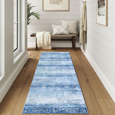 Dezion Washable Floral Indoor Rug