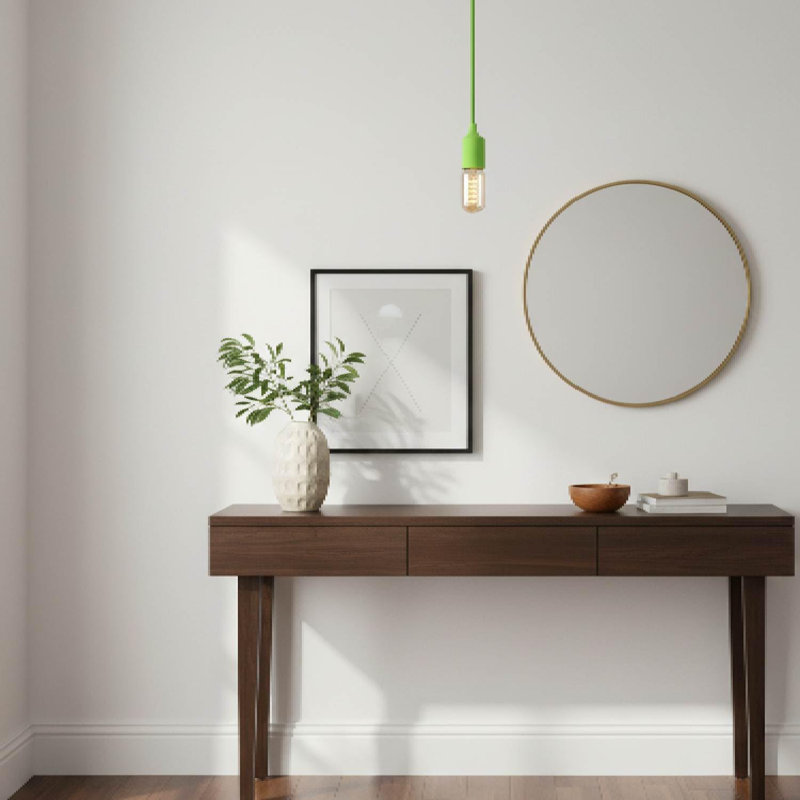 1 - Light Single Pendant, Orange, 107.5'' H x 10'' W x 10'' D