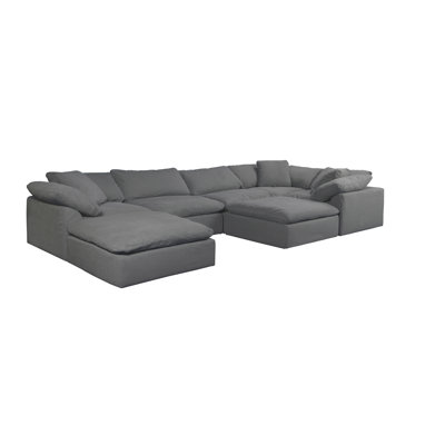 Canapé modulaire de coin surdimensionné de 176 po avec 2 repose-pieds Mielke | 
