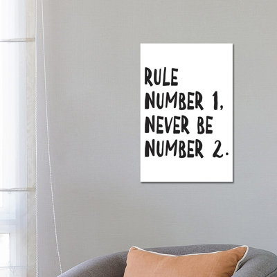 Rule Number by Pixy Paper - Wrapped Canvas Print