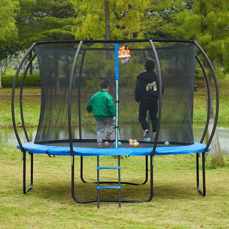 Trampoline de cour arrière avec enceinte de sécurité VEVOR