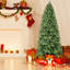 Arbre de Noël avec 1599 pointes en PE + PVC - Arbre de Noël plein corps avec branches articulées, assemblage facile, support en métal stable, décoration de Noël vert classique-1571766924
