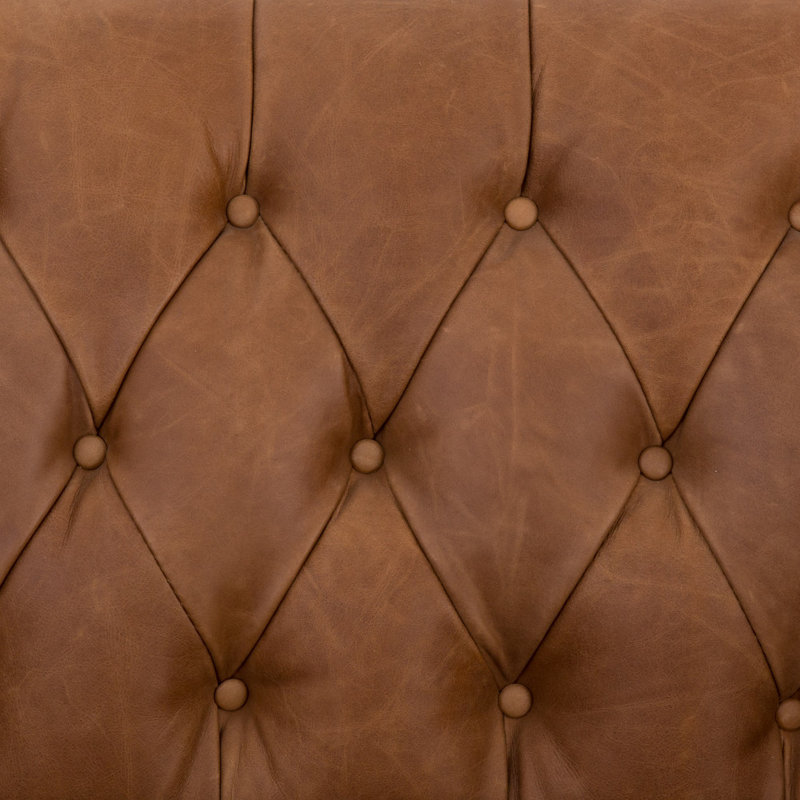 Williams Leather Sofa-75"-Nat Wash Camel, Natural Washed Camel Genuine Leather