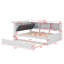 Lit plateforme avec lit gigogne, tablettes et tête de lit avec rangement-579354678-579354679