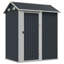 Garden Shed 192X152.5X237 Cm Galvanised Steel-1714038239