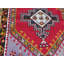 Tapis décoratif en laine noué à la main de conception unique noué à la main rouge 3 pi 1 po x 4 pi 2 po Corentin
