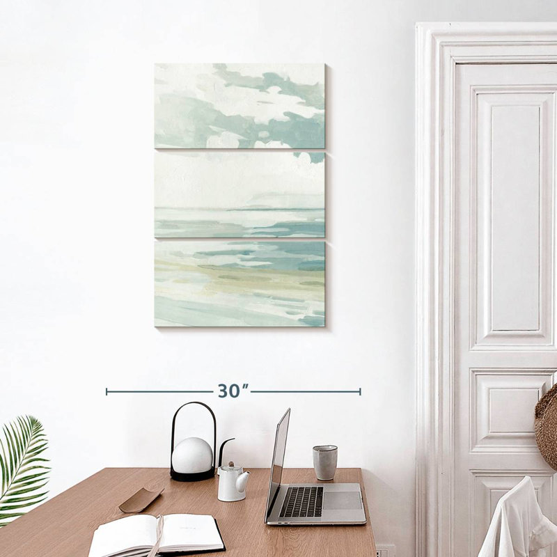 Alvord doux pastel paysage marin I, H 32 po x l 20 po