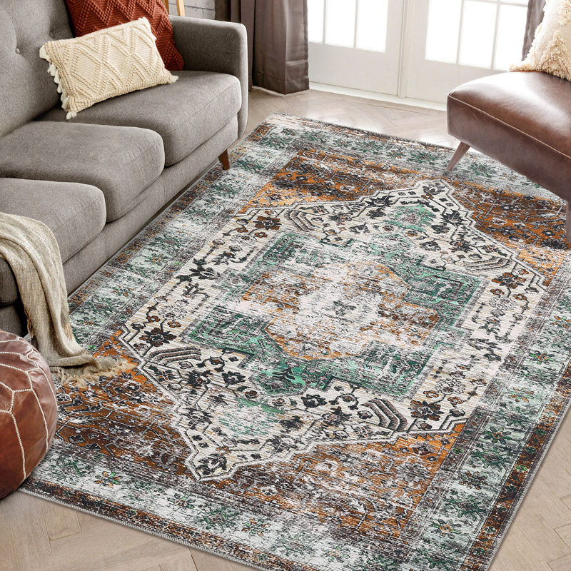Tapis Charlsa avec envers antidérapant, Rectangle 6 pi x 9 pi