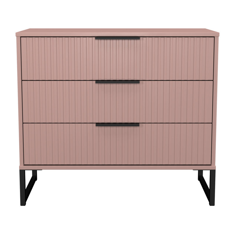 Bernat 77cm W 3 - Drawer Chest of Drawers, Pink
