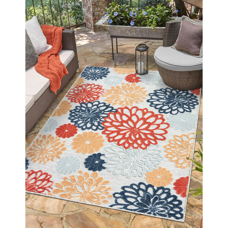Amrou Floral Indoor / Outdoor Area Rug, Rectangle 160 x 230cm