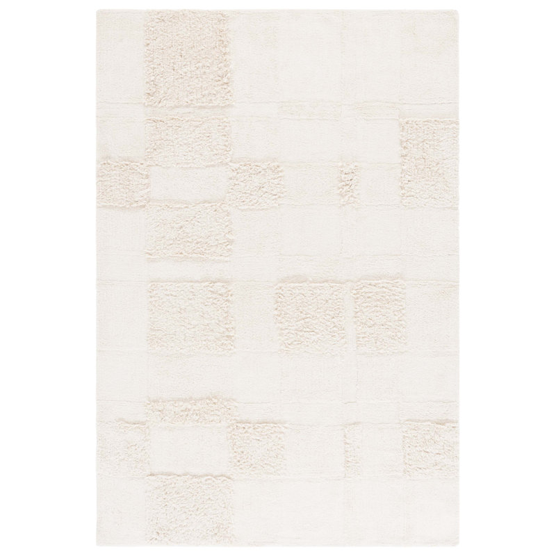 Easy Care 225 Hand Tufted Recycled Cotton Machine Washable Geometric Indoor Use Only Rug, Rectangle 4' x 6'