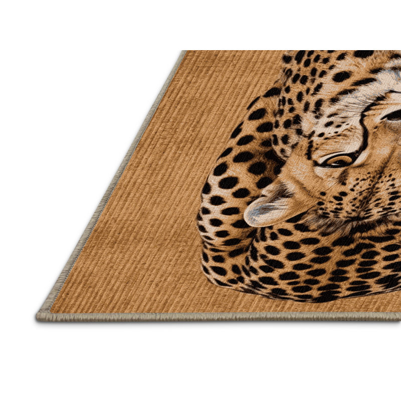  Tapis lavable guépard Saharan Big Cats, Rectangulaire 2 pi x 3 pi