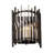 Park Row Wall Sconce - Matte Black/French Gold - 4.75"D x 8"W x 11"H