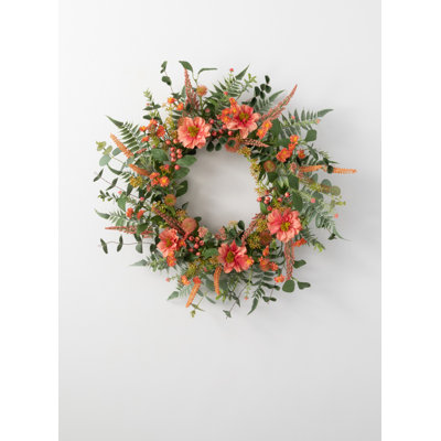 Couronne de baies artificielles 25 "Dahlia