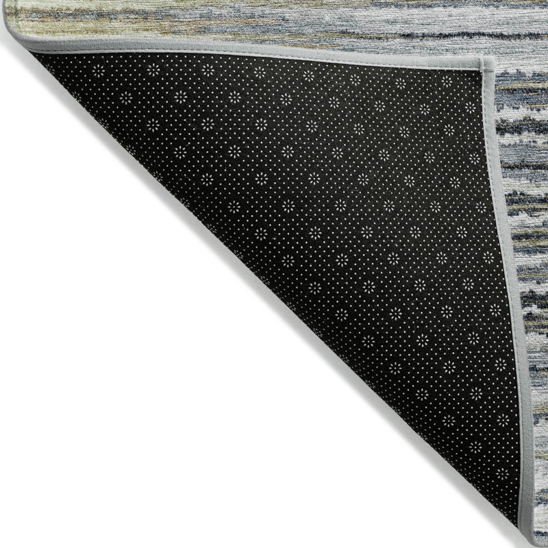 Tapis extérieur lavable rayé beige et taupe 5 pi x 8 pi beige