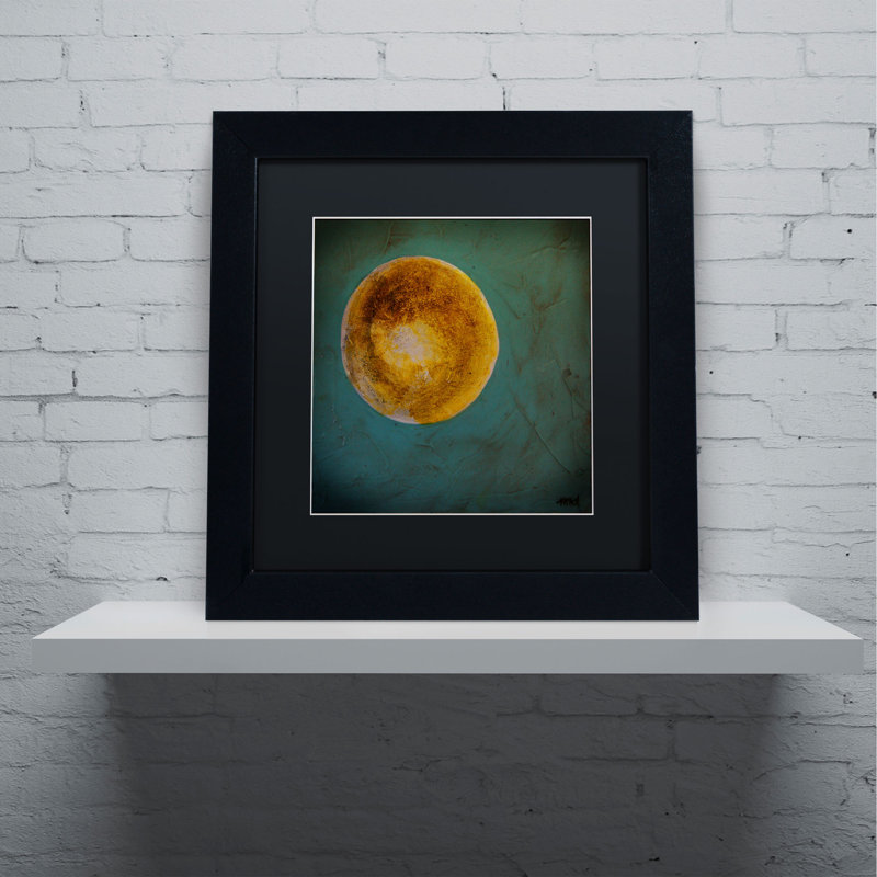 Medzarents «Moon on Blue» par Nicole Dietz, reproduction d'art encadrée, H 11 po x l 11 po, Noir