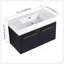 Meuble-lavabo mural 36 po avec lavabo, lavabo en résine à rebords épais, ensemble KD-129334123